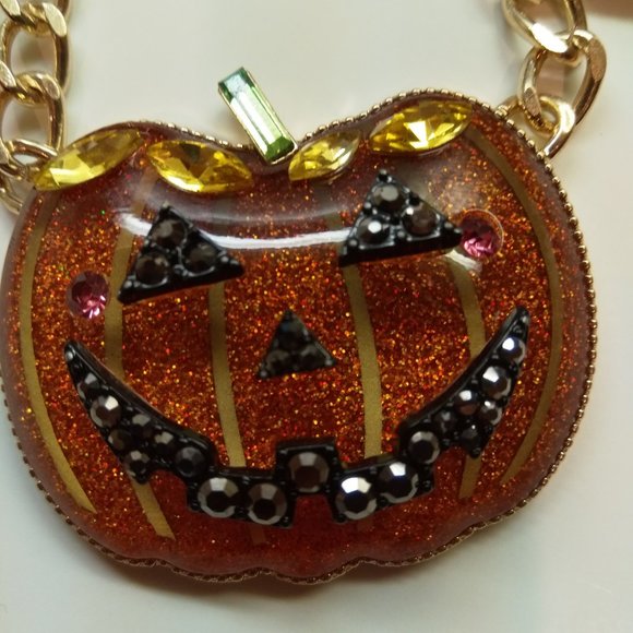 Betsey Johnson New Jack-O-Lantern and Candy Corn Necklace - Picture 2 of 4